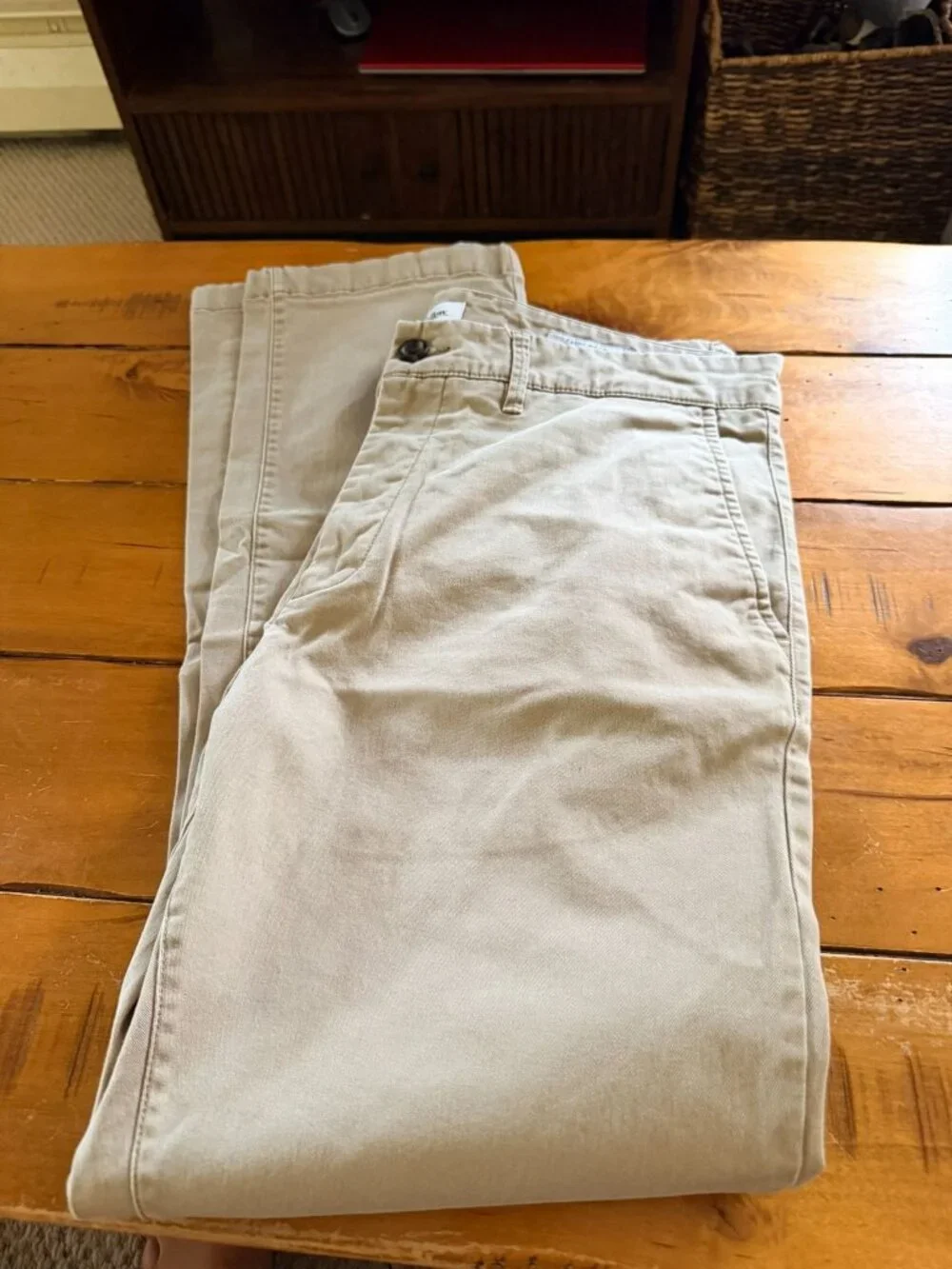 Goodfellow & Co Mens Khaki The Every Wear Chino Pants 34x32 Cotton Blend